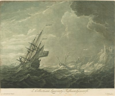 Lawrence Fashion Koleksiyonundan Nakliye Sahnesi by Elisha Kirkall after Willem van de Velde the Younger