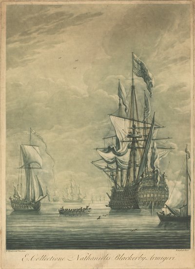 Nathaniel Blackerby Koleksiyonundan Nakliye Sahnesi by Elisha Kirkall after Willem van de Velde the Younger