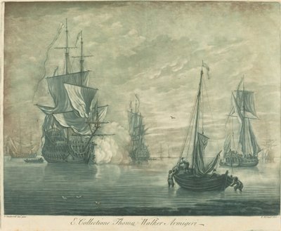 Thomas Walker Koleksiyonundan Nakliye Sahnesi by Elisha Kirkall after Willem van de Velde the Younger