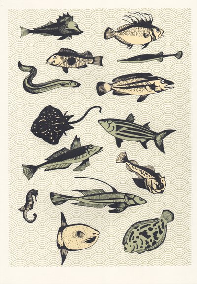 Sarı Japon Balığı, 2016 (ekran baskısı) by Eliza Southwood