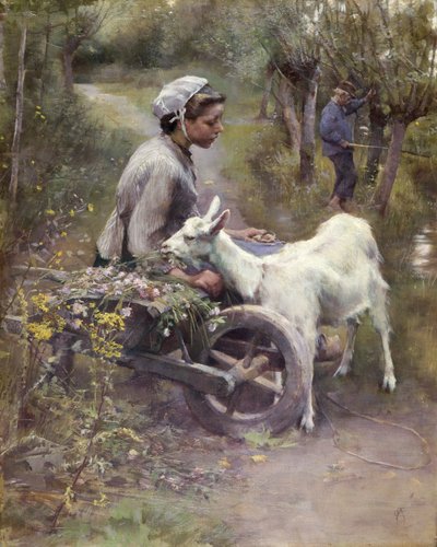 Jean, Jeanne ve Jeannette, exh.1892 (tuval üzerine yağlıboya) by Elizabeth Adela Stanhope Forbes