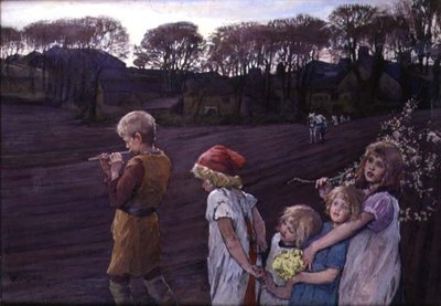 Pied Piper, Bir Bahar Alegorisi (tuval üzerine yağlı boya) by Elizabeth Adela Stanhope Forbes
