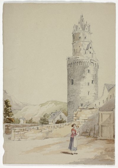 Kule ile Surlu Kasabadan Önce Kadın ve Çocuk by Elizabeth Murray