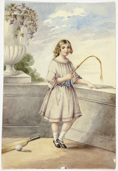 Mahsul ve kriket sopası ile genç kız by Elizabeth Murray