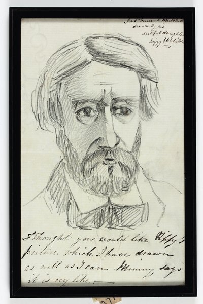 Sir St Vincent Keene Hawkins-Whitshed Bart (kağıt üzerine kalem) by Elizabeth Sophia Hawkins Whitshed
