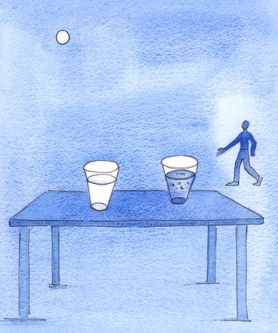 Otantik Katolik öğretisi, susamış ruhlar için bir bardak saf su gibidir, 2003 (kağıt üzerinde w/c) by Elizabeth Wang