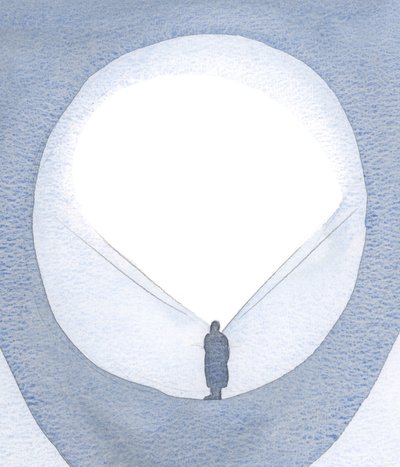 Küçük inanç, sevgi ve fedakarlık eylemleriyle, ruhun içinde yenilenen bir lütuf dökülmesi için bir boşluk hazırlanır., 2001 (kağıt üzerinde w/c) by Elizabeth Wang
