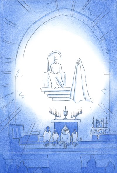 Mesih, göksel bir parti gibi olan Novena ve Benediction