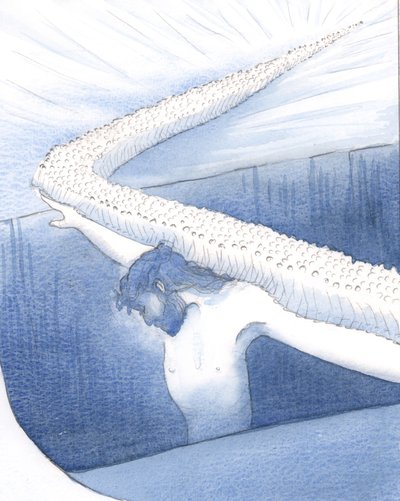 Mesih cennete giden köprümüzdür - dünyevi yaşam ile sonsuz zafer arasındaki uçurumun karşısındaki tek yol, 2000 (kağıt üzerinde w/c) by Elizabeth Wang