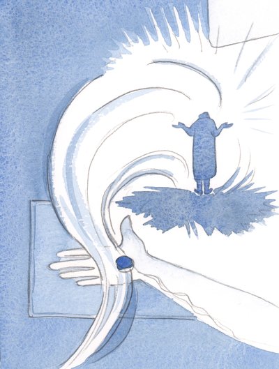 Mesih bana kendim için kabul ettiğim tüm acıları nasıl kabul ettiğini ve yaralarına merhem gibi şefkatle uyguladığını gösterdi, 2000 (kağıt üzerinde w/c) by Elizabeth Wang
