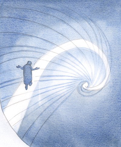 Mesih bana hayatımın tüm iplerini - bu an ve bu görev için - nasıl bir araya getirdiğini gösterdi., 2001 (kağıt üzerinde w/c) by Elizabeth Wang
