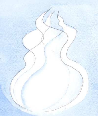 Her İlahi Kişi, her alev aynı İlahi Doğaya sahiptir. Birlikte tek Tanrı, tek Ateş, 2002 (kağıt üzerinde w/c) by Elizabeth Wang