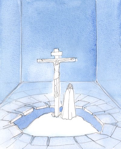 Kutsal alanımızdan, her ayinde, Kurtarıcımız İsa Mesih, Calvary