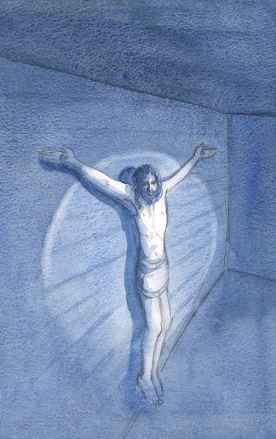 "Seni bu kadar seviyorum" dedi ve bir savaşta yakalanıp işkence gören bir tutsak gibi hayatımı kurtarmak için neler çektiğini gösterdi., 2001 (kağıt üzerinde w/c) by Elizabeth Wang