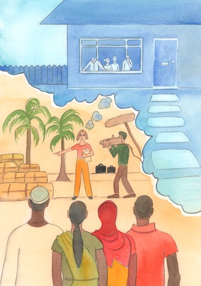 Yaptığımız iyi iş ne kadar önemli olursa olsun, kendi ailemizi asla ihmal etmemeliyiz, 2002 (kağıt üzerinde w/c) by Elizabeth Wang