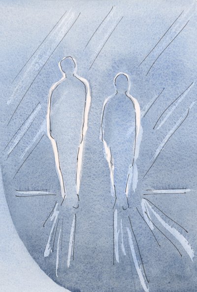 Onları şimdi arınmış, şimdi gerçekten azizler olarak gördüm., 2000 (kağıt üzerinde w/c) by Elizabeth Wang