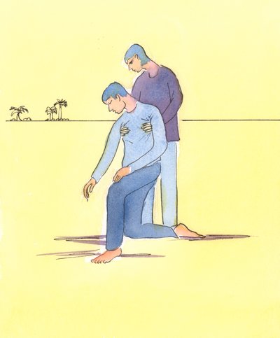 Başı dertte olan biri için dua etmek her zaman yeterli değildir, 2004 (kağıt üzerinde w/c) by Elizabeth Wang