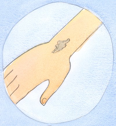 Tıpkı bir yaranın iyi tıbbın dokunuşuyla iyileştiği gibi, günah da pişmanlık, itiraf ve uzlaşma yoluyla kovulabilir, 2002 (kağıt üzerinde w/c) by Elizabeth Wang