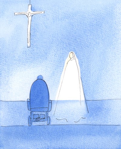 Sevgili Leydimiz otel odamda bana geldi, 2004 (kağıt üzerine suluboya) by Elizabeth Wang