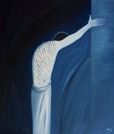 Baba, kurtuluşumuz uğruna Oğlunun günahın etkilerine maruz kalmasına izin verdi, 2001 (gemide petrol) by Elizabeth Wang