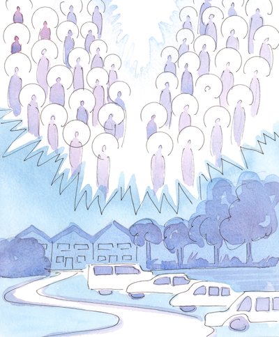 Tanrı bana güzel köyümüzün bir görüntüsünü verdi, yıllarca acı içinde yaşamama izin verdi, 2004 (kağıt üzerinde w/c) by Elizabeth Wang
