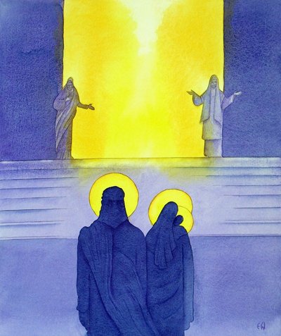 Tapınaktaki Sunum, 2001 (kağıt üzerinde w/c) by Elizabeth Wang
