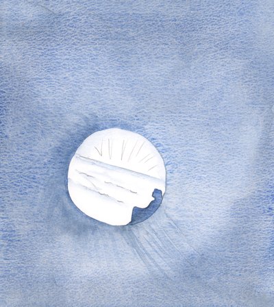 Mesih tarafından bize verilen lütuflar, tam bir selde bizi kaynağa götürecek bir nehir gibidir, 2000 (kağıt üzerinde w/c) by Elizabeth Wang