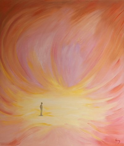 Dua, kefaret ve hayır işleriyle lütuf yoluyla arınmış ruh, parlak, güzel bir oda gibidir, 2001 (gemideki petrol) by Elizabeth Wang