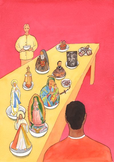 Kilisenin öğretilerini tüm Katolikler takip etmelidir, 2003 (kağıt üzerinde w/c) by Elizabeth Wang