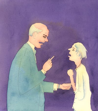 Güçlü pozisyonlarda olup güçlerini kötüye kullanan bazı insanlar vardır, 2005 (kağıt üzerine suluboya) by Elizabeth Wang