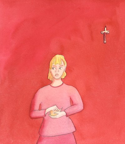 Günahlarımız için kefaret ödemekte haklıyız, özellikle de Büyük Perhiz döneminde, 2005 (kağıt üzerine suluboya) by Elizabeth Wang