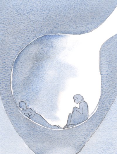 Acımızın üstesinden gelmek için mücadele etmemize gerek yok. Mesih burada, karanlıkta, acılarımızın derinliklerinde, 2000 (kağıt üzerinde w/c) by Elizabeth Wang