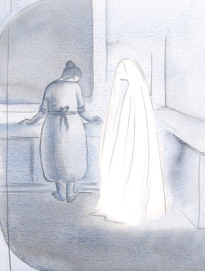 İşlerimi yapıp bulaşıkları yıkamam gerektiğinde yanımda kaldı, 2000 (kağıt üzerinde w/c) by Elizabeth Wang
