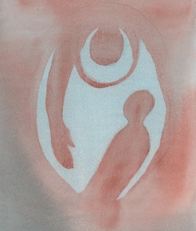 Günahlarımızdan tövbe ettiğimiz zaman, Baba Tanrı bizi hızlı bir bağışlama hareketiyle kucaklar, 2001 (kağıt üzerinde w/c) by Elizabeth Wang