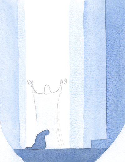 Mesih ile duamız değerlidir, 2000 (kağıt üzerinde w/c) by Elizabeth Wang