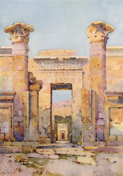 Medinet-Habu (Siyah Litho) by Ella Du Cane