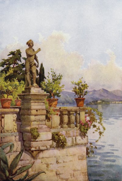 Teras, Isola Bella, Maggiore Gölü (renkli taş) by Ella Du Cane