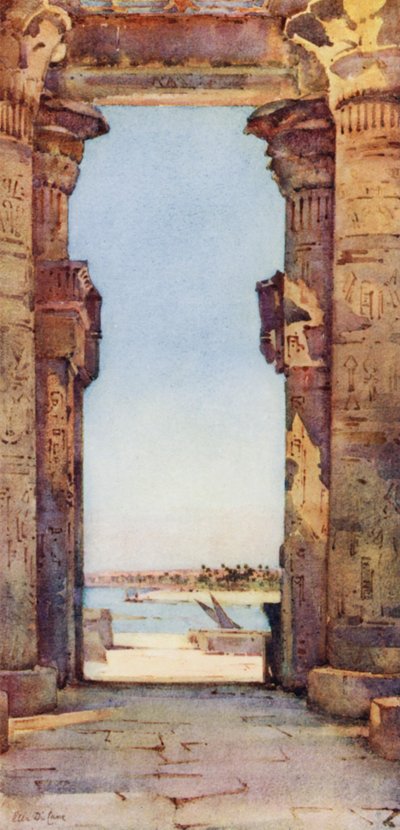 Büyük Tapınak, Kom Ombo (renkli fotoğraflar) by Ella Du Cane