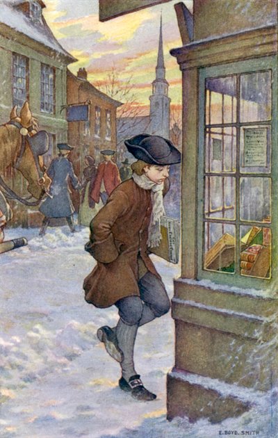 Kağıtları sokaklardan müşterilere taşımak için görevlendirildim. by Elmer Boyd Smith