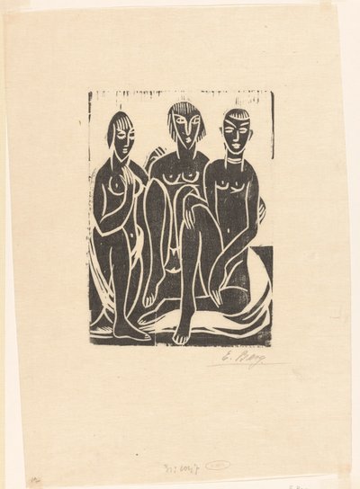 üç kadın by Else Berg (signed by artist)