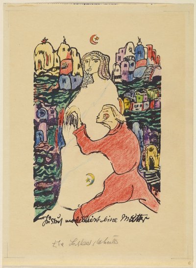 Yusuf annesini modelliyor by Else Lasker Schüler