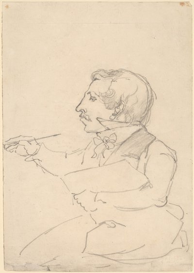 Eastman Johnson Çizimi by Emanuel Gottlieb Leutze