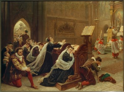 Maria Stuart… ilk ayin / Mücevheri duyuyor. Emanuel Leutze by Emanuel Gottlieb Leutze