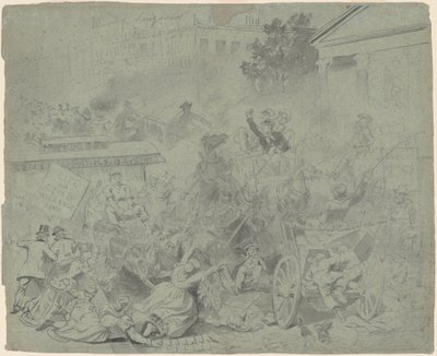 New York—Sokak Sahnesi by Emanuel Gottlieb Leutze