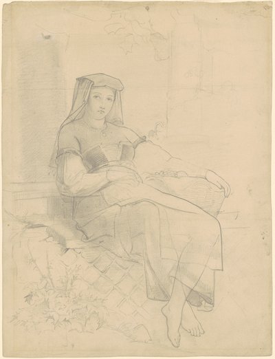 uzanmış kadın by Emanuel Gottlieb Leutze