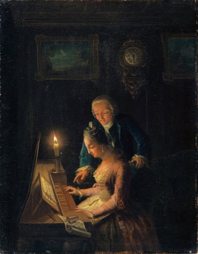 The Music Lesson, 1769  by Emanuel Handmann