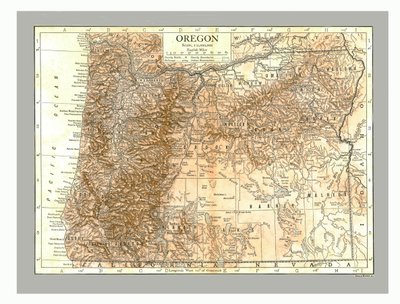 Oregon haritası, c1910. by Emery Walker