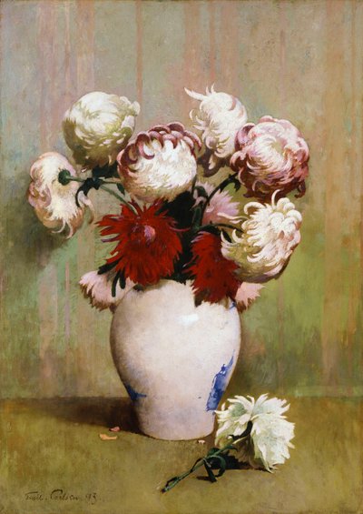 krizantemler by Emil Carlsen