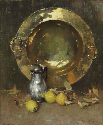 Natürmort, c.1918 (tuval üzerine yağlı boya) by Emil Carlsen