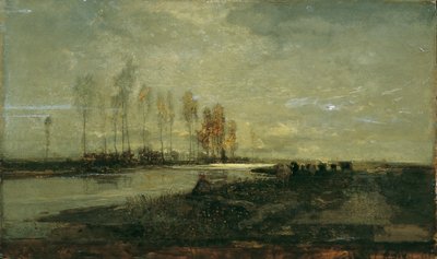 Lundenburg II yakınlarındaki Thaya'da by Emil Jakob Schindler